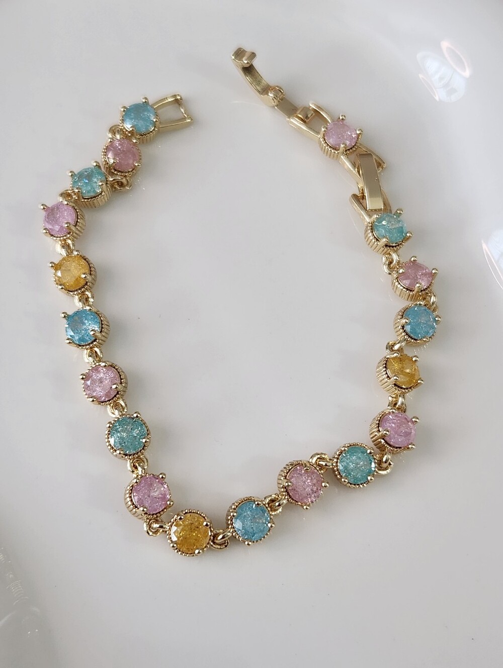 Pastel Iced Csndy Tennis Bracelet